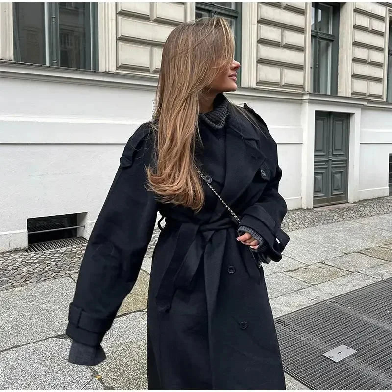 Manteau Long En Laine Océane