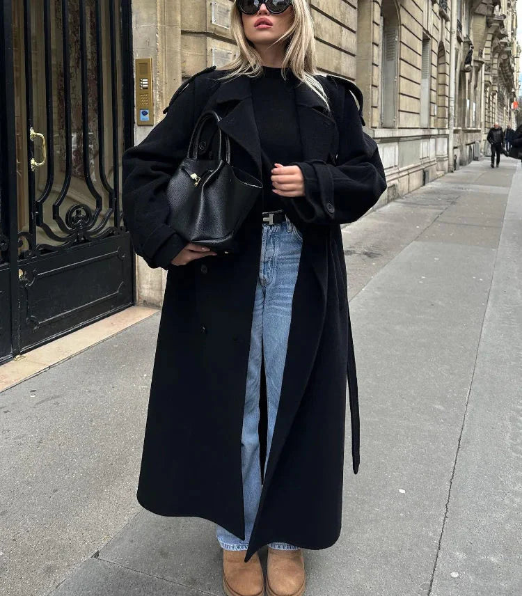 Manteau Long En Laine Océane